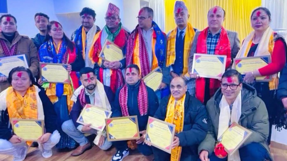 नेपाली समाज नटिङ्‍घम इस्ट मिडल्याण्ड यूकेको अध्यक्षमा अधिकारी निर्वाचित