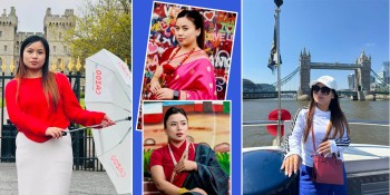 चर्चित गायिका निर्जला गुरुङ बेलायतमा, हेरौं २० सिङ्गल तस्बिर