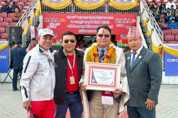 गोर्खा मिडियाका प्रबन्ध निर्देशक मिलन तमु सहारा क्लब पोखराद्वारा सम्मानित