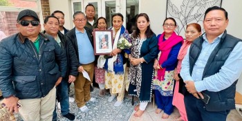पूर्वअध्यक्ष स्व. गुरुङको परिवारसँग तमु धीं यूकेको भेटघाट