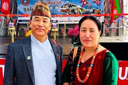 मादीको देउराली मन्दिर निर्माणमा जीआरएनसीका उपाध्यक्ष दम्पतीको सहयोग