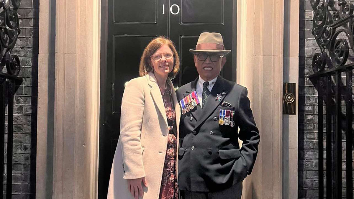 बेलायती प्रधानमन्त्रीले आयोजना गरेको स्मृति स्वागत समारोहमा बिजिडब्लुएसका अध्यक्ष मेजर देवान सहभागी